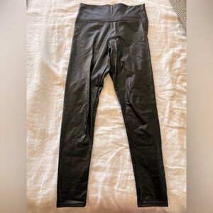 Black Faux Leather Pants